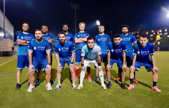 Startrader's corporate football team at Elite Corporate Leagues at ISD Dubai Sports City Startrader's corporate football team at Elite Corporate Leagues at ISD Dubai Sports City